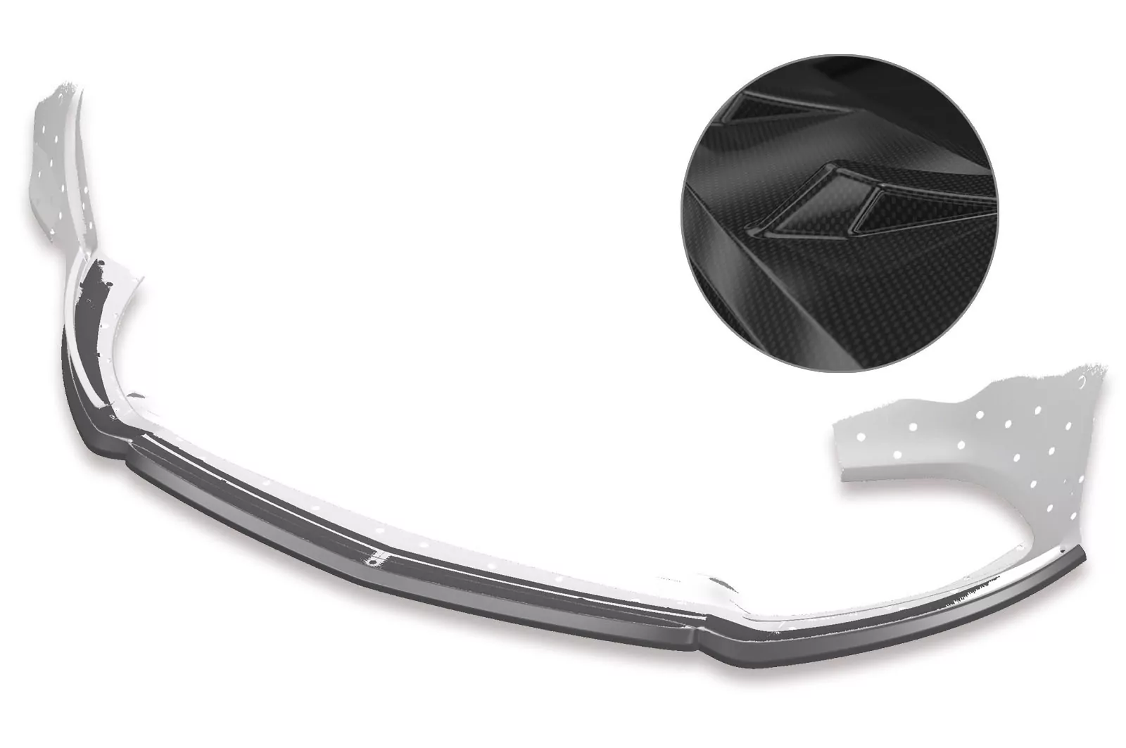 Cup-Spoilerlippe mit ABE für Mercedes Benz CLA C118/X118 AMG-Line CSL456-C Carbon Look Hochglanz