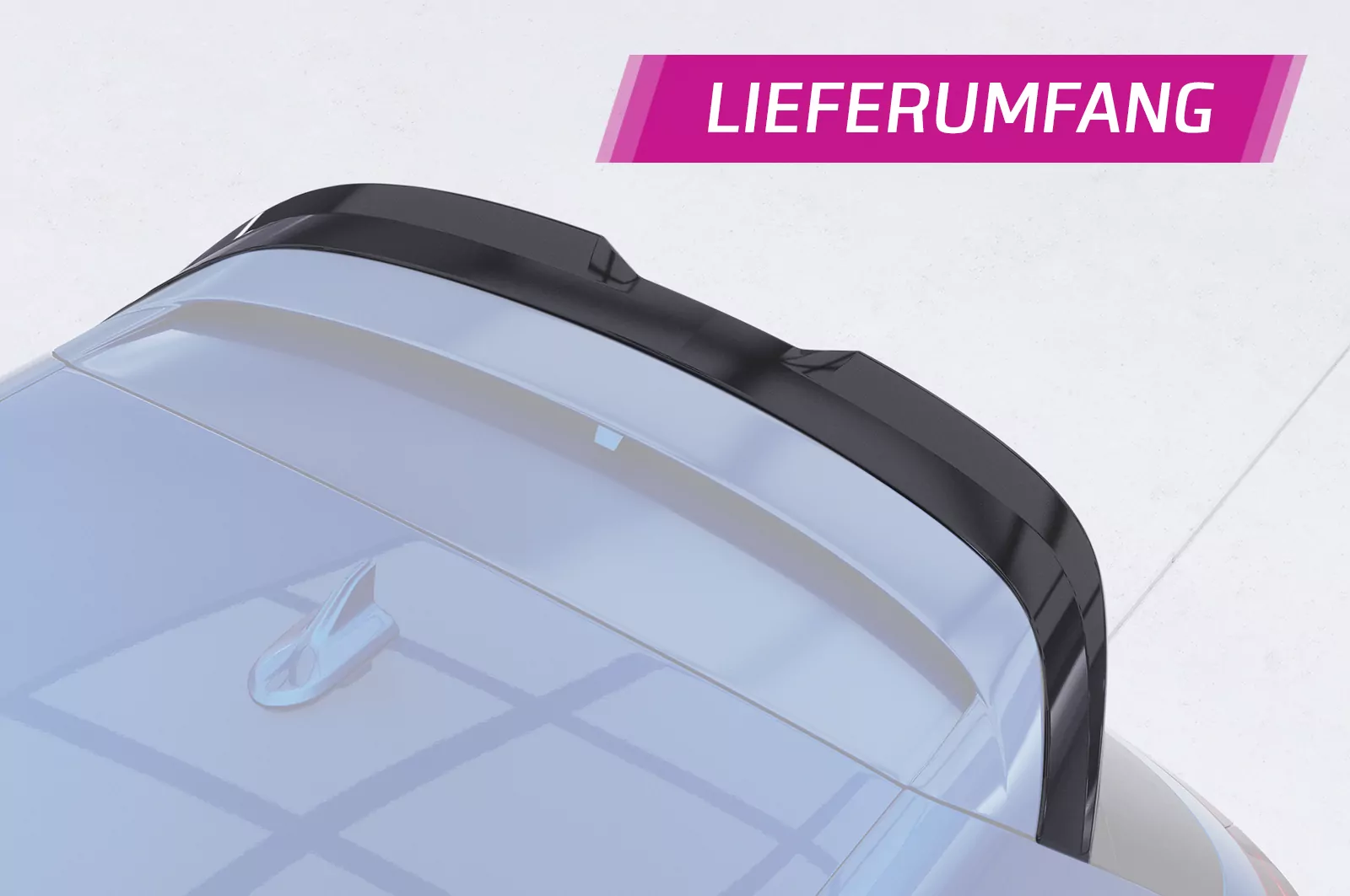 Heckflügel mit ABE für VW Golf 8 GTI Clubsport / R HF785 Schwarz Strukturiert