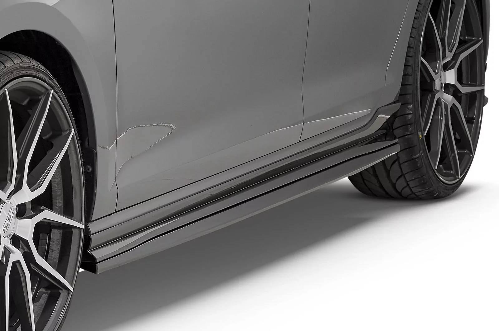 Seitenschweller für VW Golf 7 GTI TCR SS457 Strukturiert (schwarz matt)