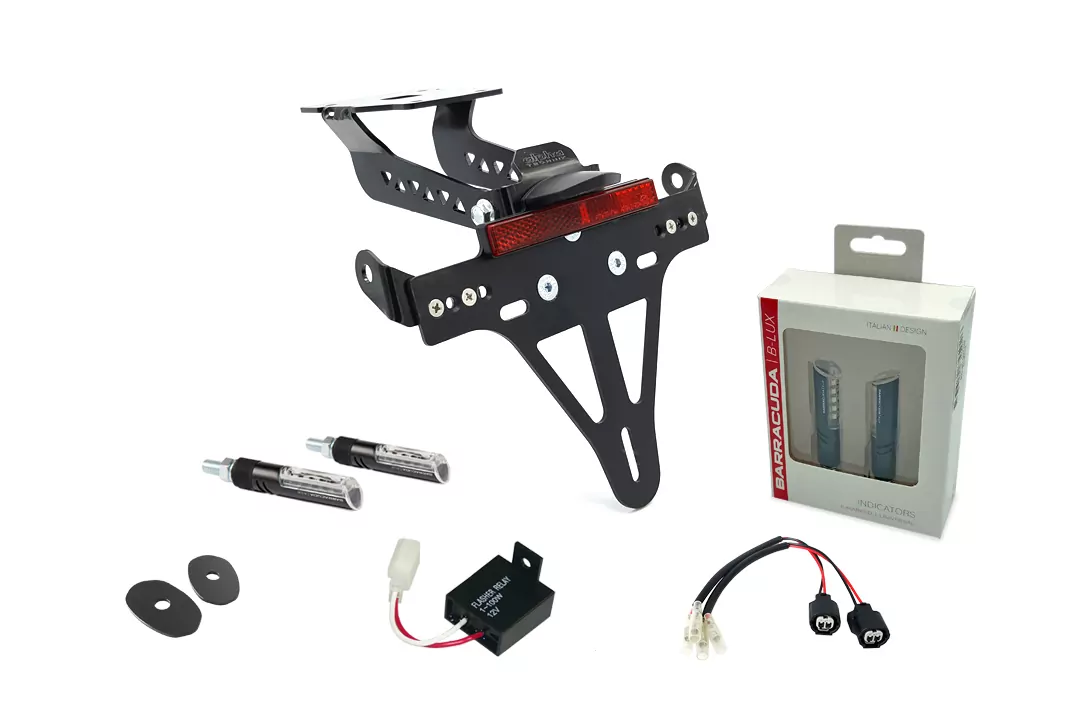 alpha Technik Kennzeichenhalter-Blinker-Kit IDEA (vorne + hinten) für Kawasaki Z H2 ab Modelljahr 2020