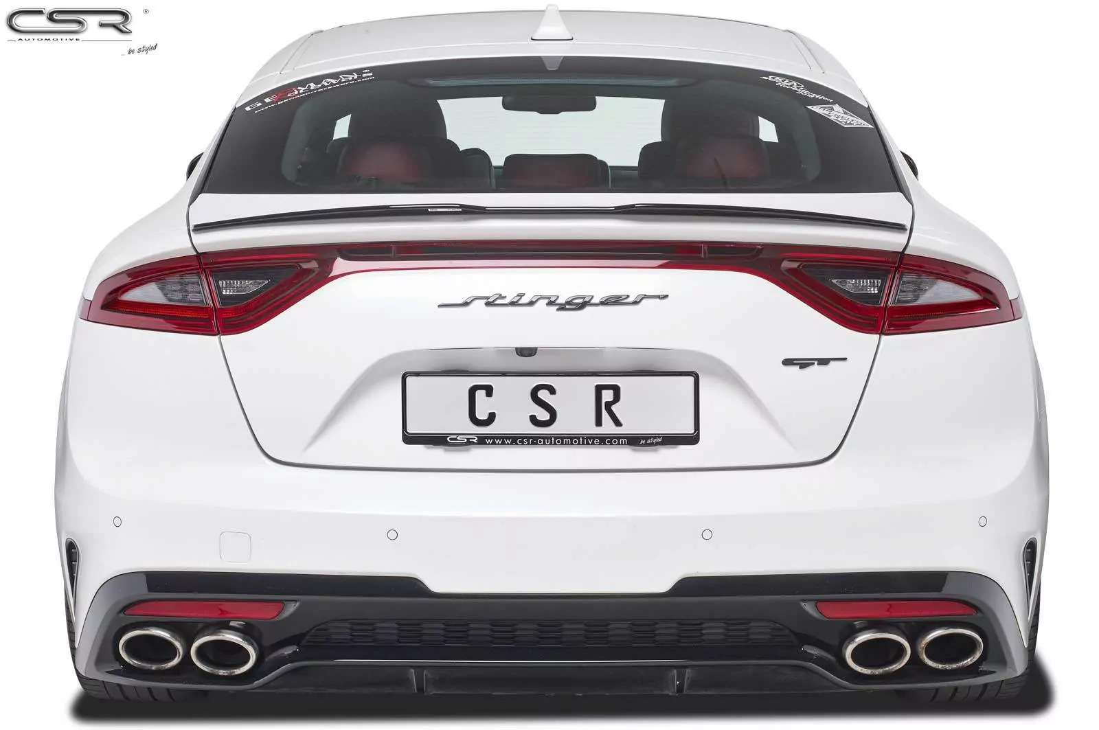 Heckflügel mit ABE für Kia Stinger GT HF660-M Carbon Look (matt)