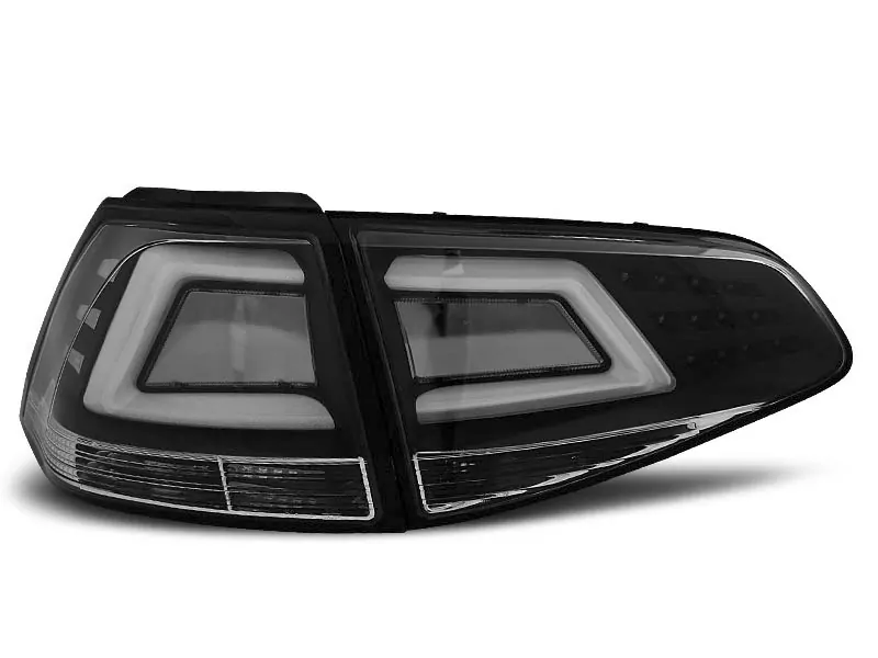 Led Bar Tail Lights Black Fits Vw Golf 7 13-17