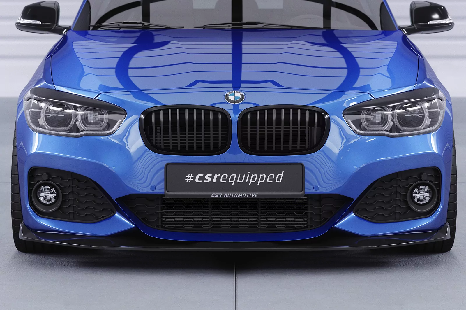 Cup-Spoilerlippe mit ABE für BMW 1er F20/F21 M-Paket CSL356 Strukturiert (schwarz matt)