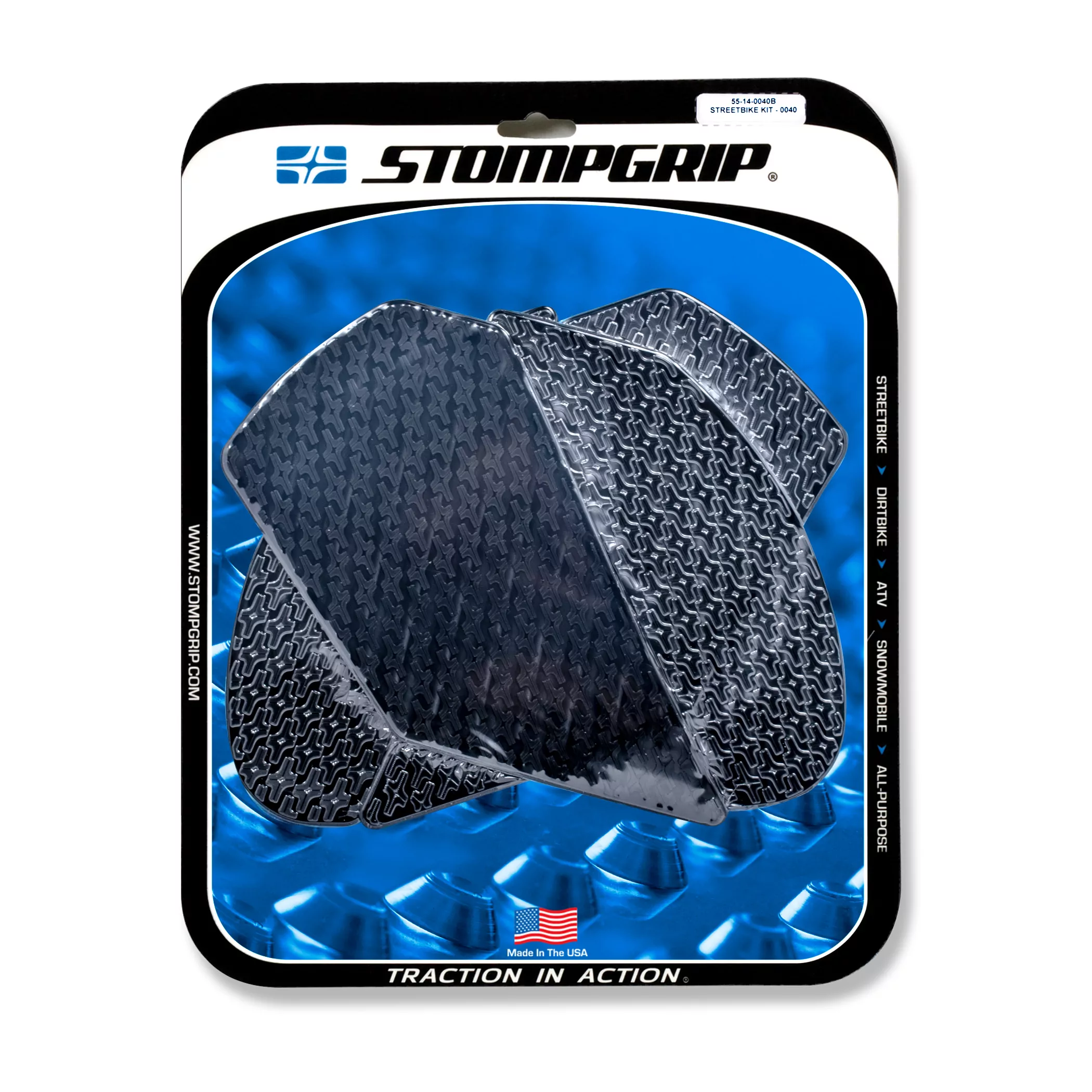 Stompgrip Traction Pad Icon für Kawasaki Ninja ZX-10R / RR 11-22 Schwarz