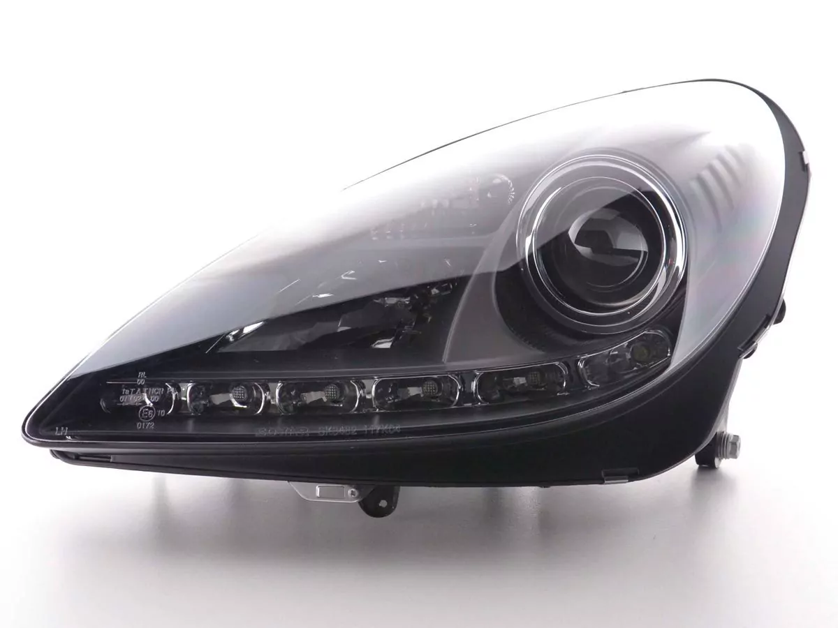 Scheinwerfer Set Xenon Daylight LED Tagfahrlicht Mercedes SLK R171 schwarz