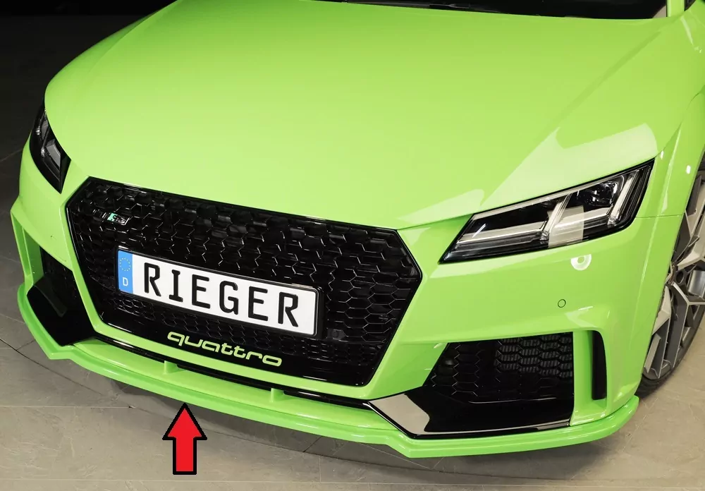 Rieger Spoilerschwert für Audi TT RS (8J/8J1-FV/8S) | Coupé 05.16-08.18 (bis Facelift) für orig. TT-RS Frontschürze