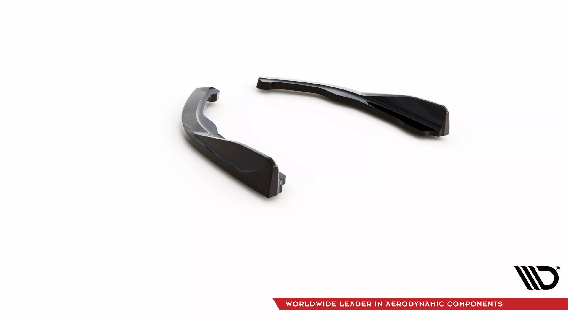 Heck Ansatz Flaps Diffusor V.1 Für BMW 2 Coupe M-Paket G42 Schwarz Hochglanz