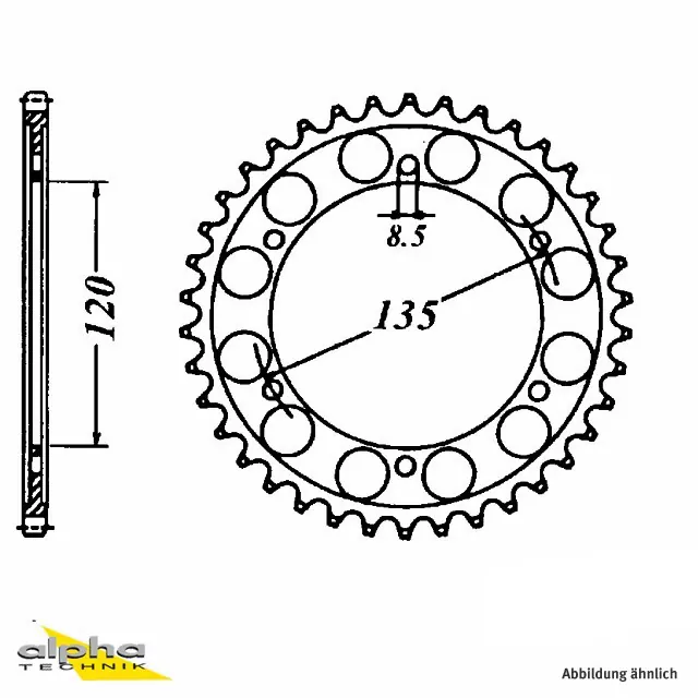 EK-Chain Kettensatz 530DEX für Yamaha XJ600 ab Modelljahr 1991- Typ 3KM5 / 3KN3
