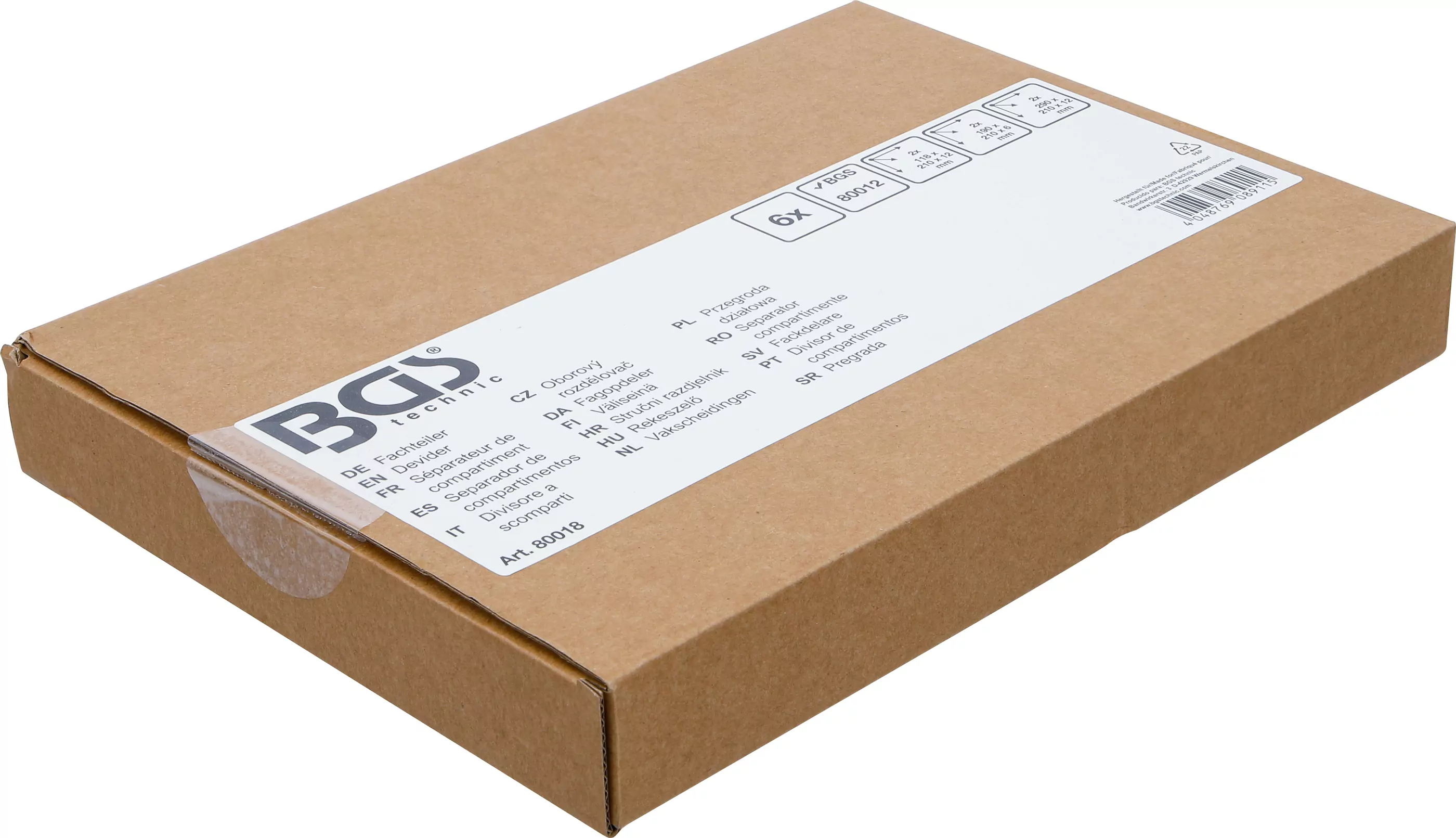 Fachteiler | für Systemkoffer | Größe L | 6-tlg.