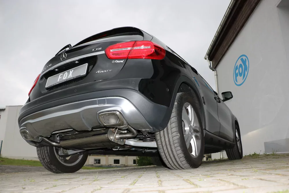 Mercedes GLA - X156 4-matic  Endschalldämpfer quer Ausgang rechts/links - 1x50mm rechts/links Ausgang in den originalen Endrohren