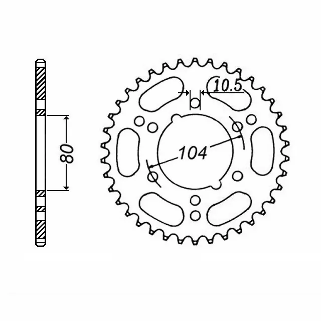 EK-Chain Kettensatz 520DEX für Kawasaki GPZ400 Modelljahr 1985 49 PS Typ ZX400A