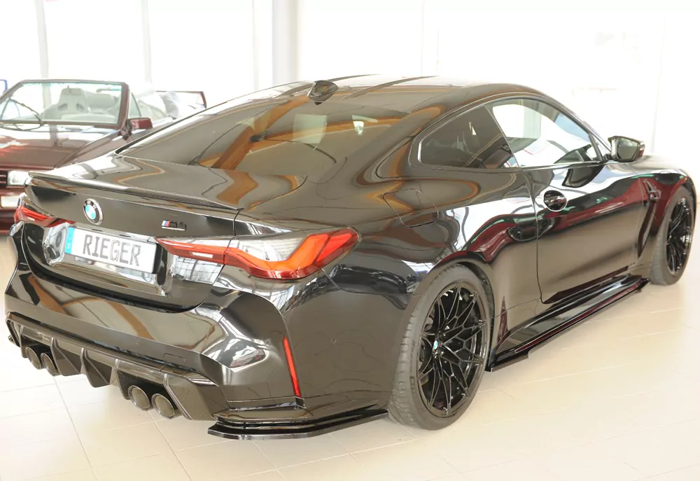 Rieger Seitenschweller rechts ansatz glanz schwarz für BMW 4er G83 M4 (G234M) Cabrio 06.21-