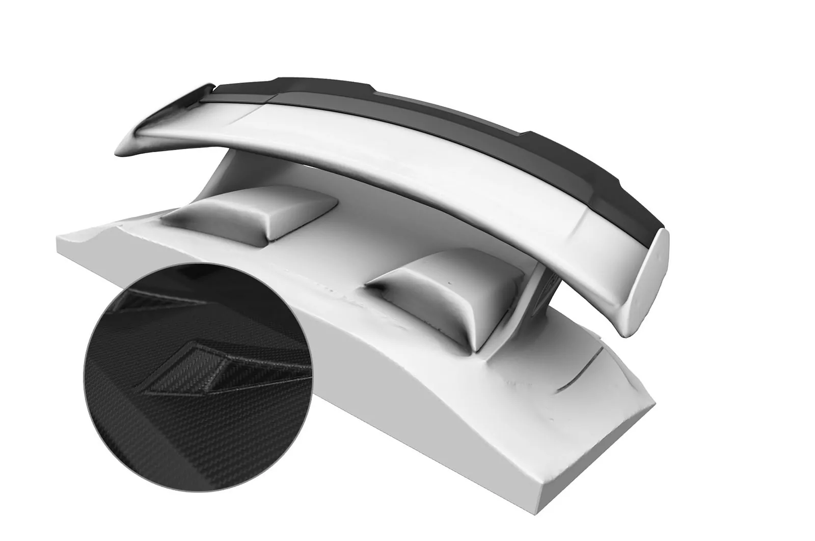 Heckflügel für Porsche 911/991 (991,2) GT3 HF777-M Carbon Look (matt)