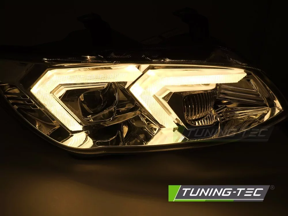 Xenon Headlights Yellow Led Chrome Drl Fits Bmw E92 / E93 Lci 10-13