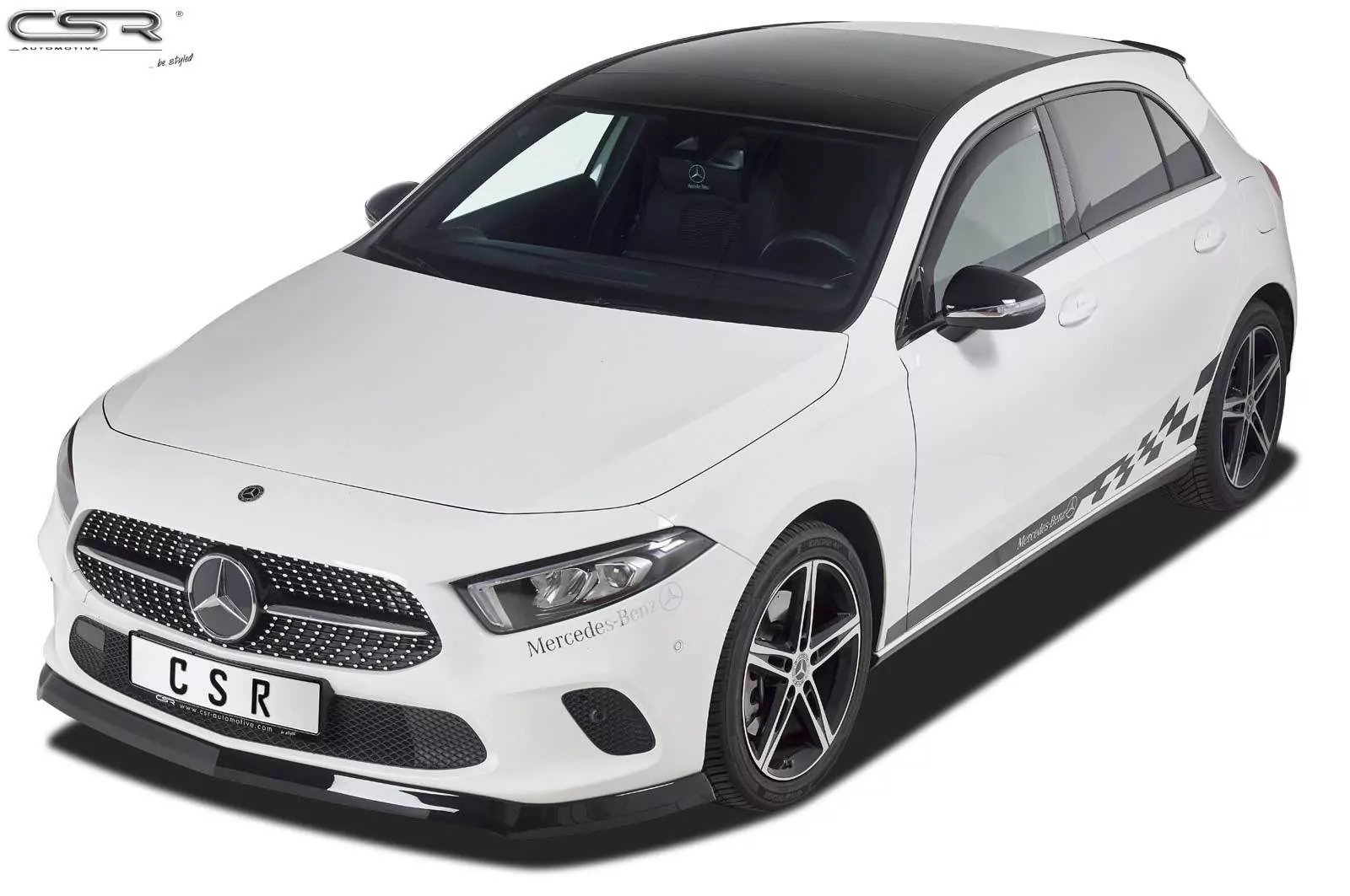 Cup-Spoilerlippe mit ABE für Mercedes A-Klasse W177 CSL312-M Carbon Look (matt)