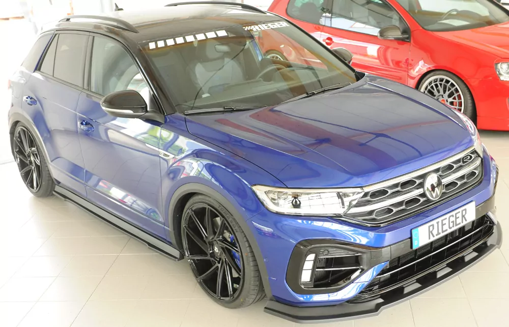 Rieger Seitenschweller rechts ansatz matt schwarz für VW T-Roc R (A1) 5-tür. 01.22- (ab Facelift)