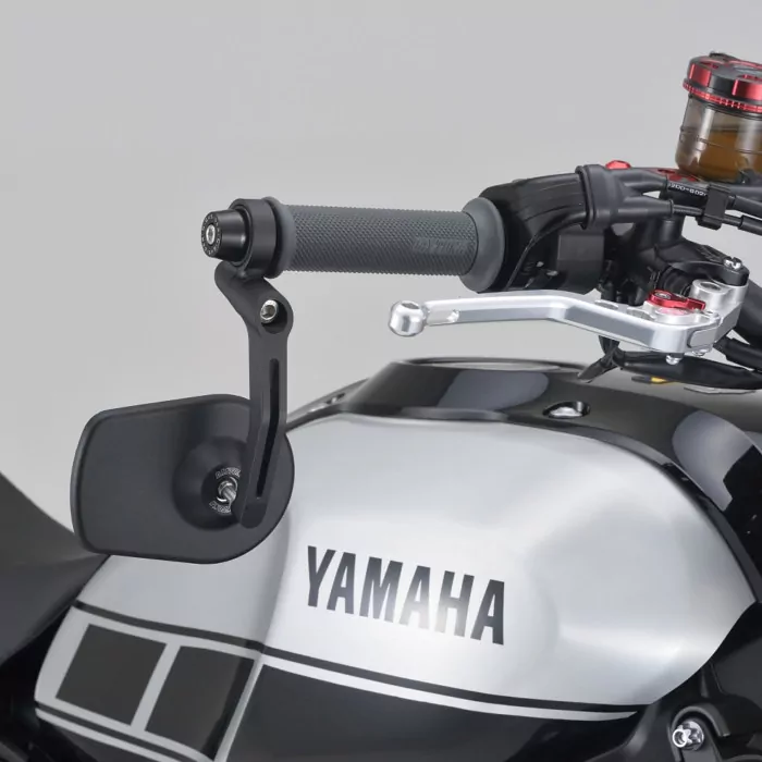 Lenkerendenspiegel "D-MIRROR-5" | Alu | schwarz |  118 x 86mm | Klemmung: 30mm | E-geprüft