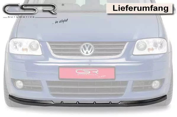Cup-Spoilerlippe mit ABE für VW Touran I (Typ 1T) CSL005 Strukturiert (schwarz matt)
