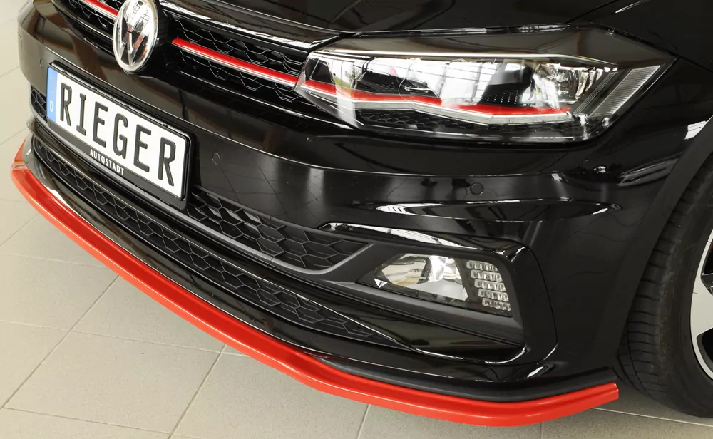 Rieger Spoilerschwert für VW Polo (AW) R-Line | 5-tür. 06.17- für orig. GTI-/R-Line Frontschürze