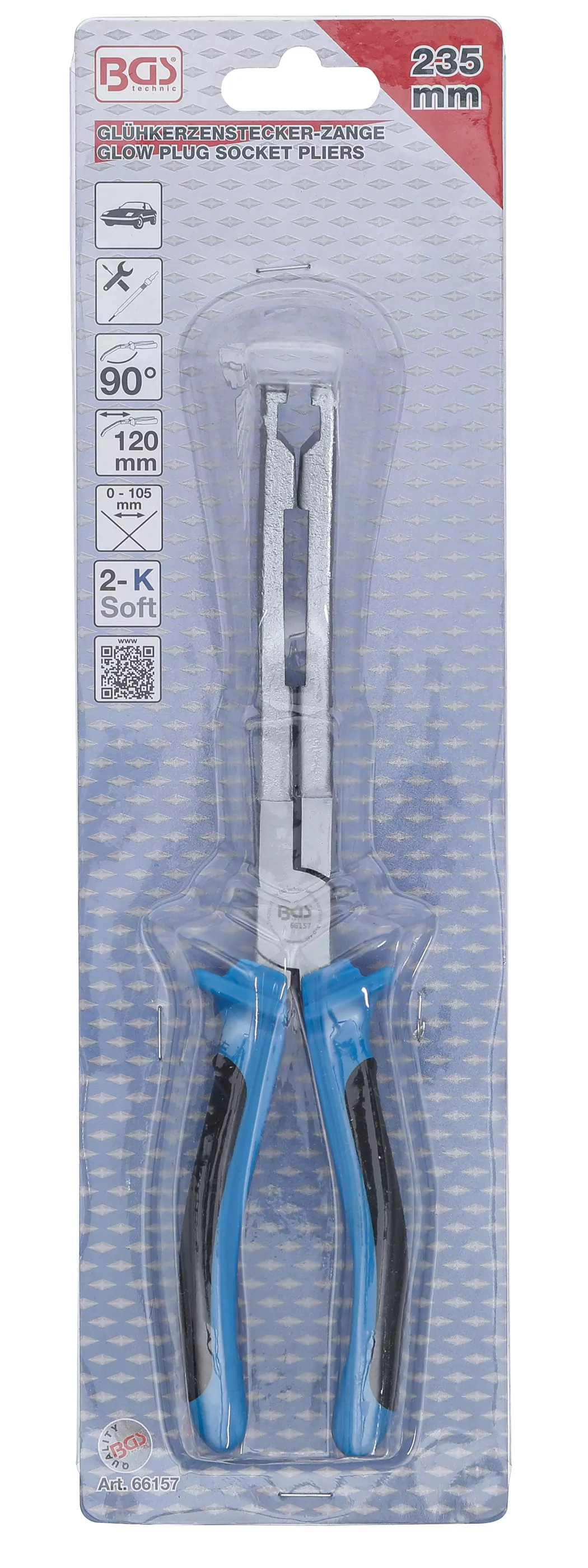 Glühkerzenstecker-Zange | 90° abgewinkelt