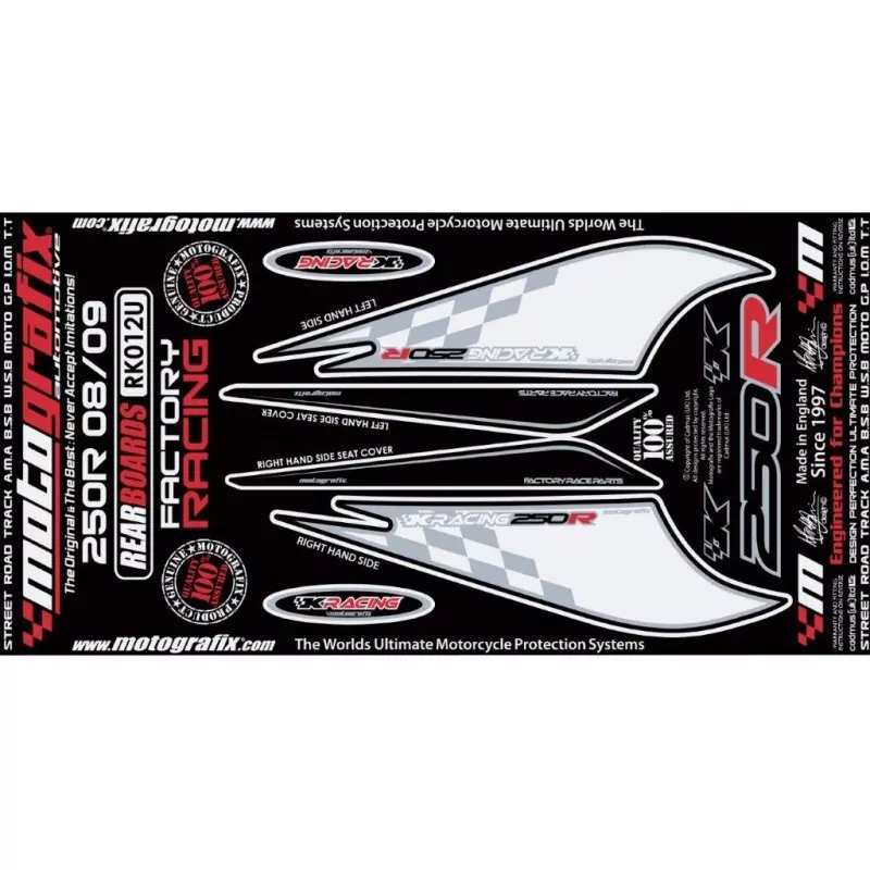 Motografix Steinschlagschutz hinten Kawasaki Ninja 250 R 2008-2012 RK012U