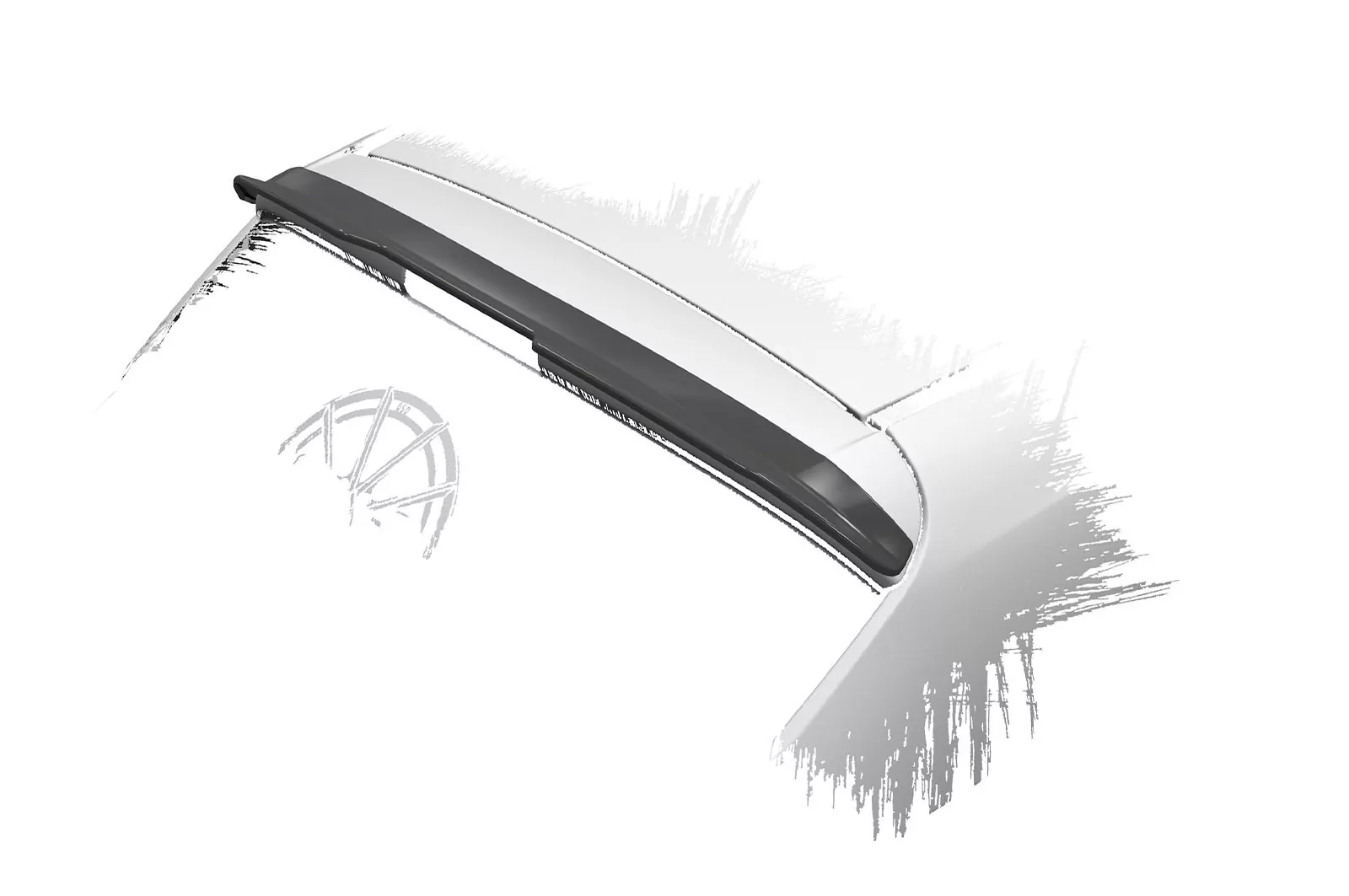 Heckflügel mit ABE für Opel Corsa E HF832 Strukturiert (schwarz matt)