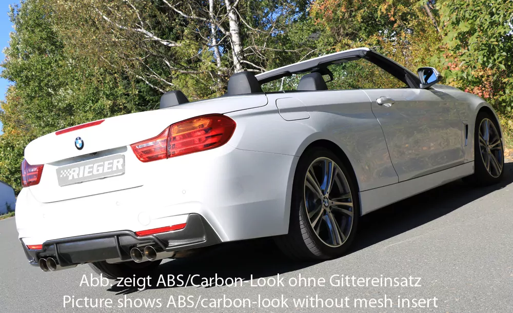 Rieger Heckeinsatz für BMW 4er F32  (3C) | Coupé (3-tür.) 11.12-06.15 (bis Facelift) nur für M-Paket-Heckschürze