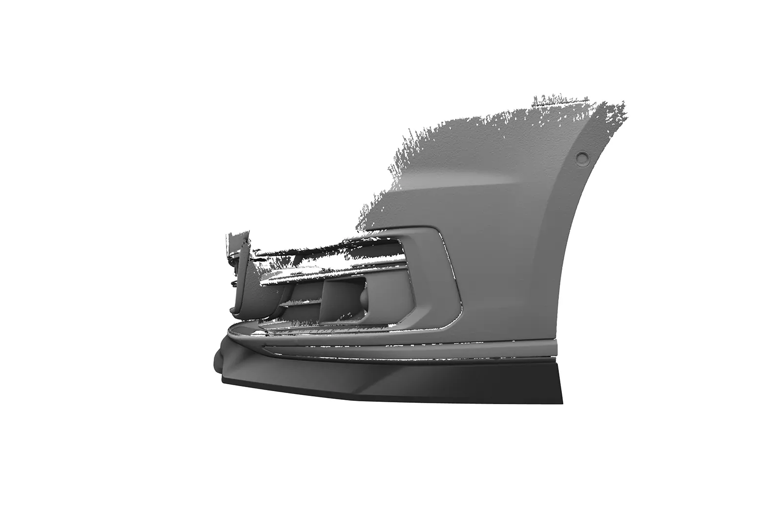 Cup-Spoilerlippe mit ABE für Audi A8 (D5) CSL706 Schwarz Strukturiert