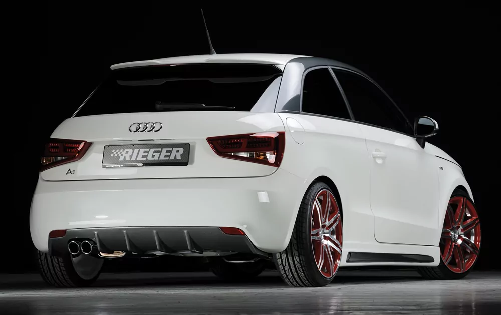 Rieger Heckeinsatz für Audi A1 (8X) - 5-tür. (Sportback) 08.10-12.14 (bis Facelift) carbon optik