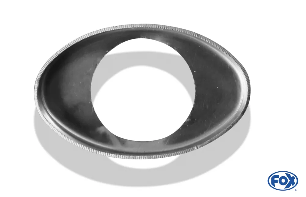 Deckel aufgestellt für Endrohr oval  86x54mm - Loch: 40mm