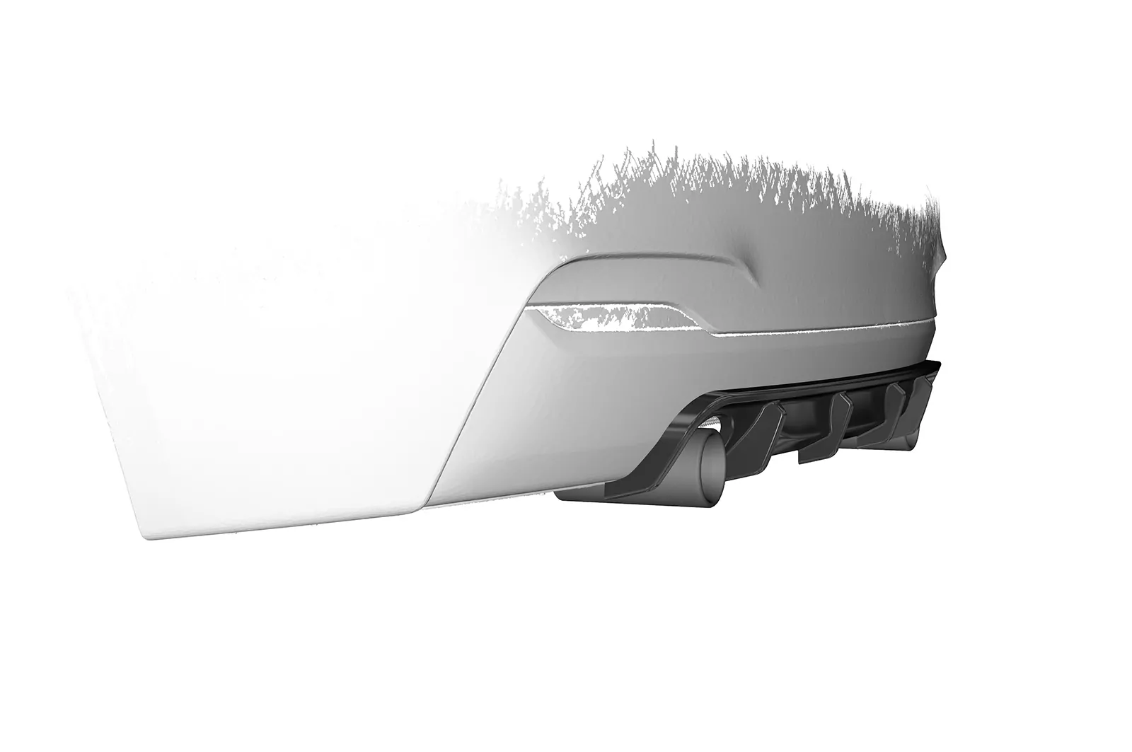 Heckansatz für BMW 2er (F22 / F23) Coupe und Cabrio HA273 Strukturiert (schwarz matt)