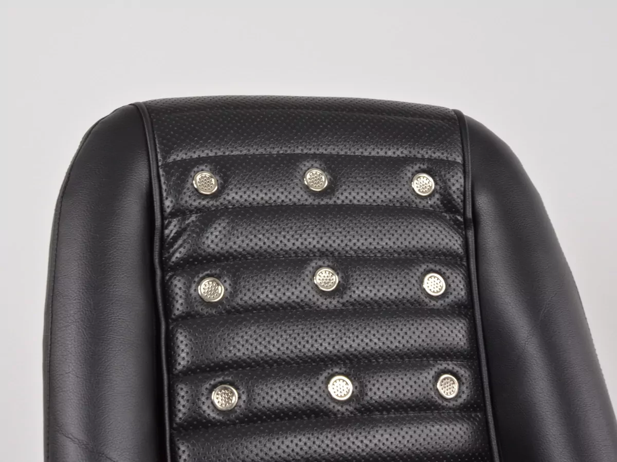 FK Oldtimersitze Auto Vollschalensitze Set Classic 1 Kunstleder schwarz ohne Kopfstütze inkl. Laufschienen