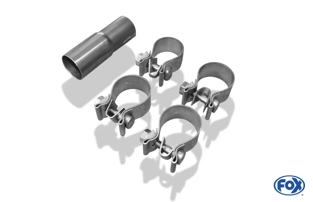 VW UP GTI  Endrohrsystem links passend auf originalen oder FOX-Endschalldämpfer - 1x90 Typ 25 links