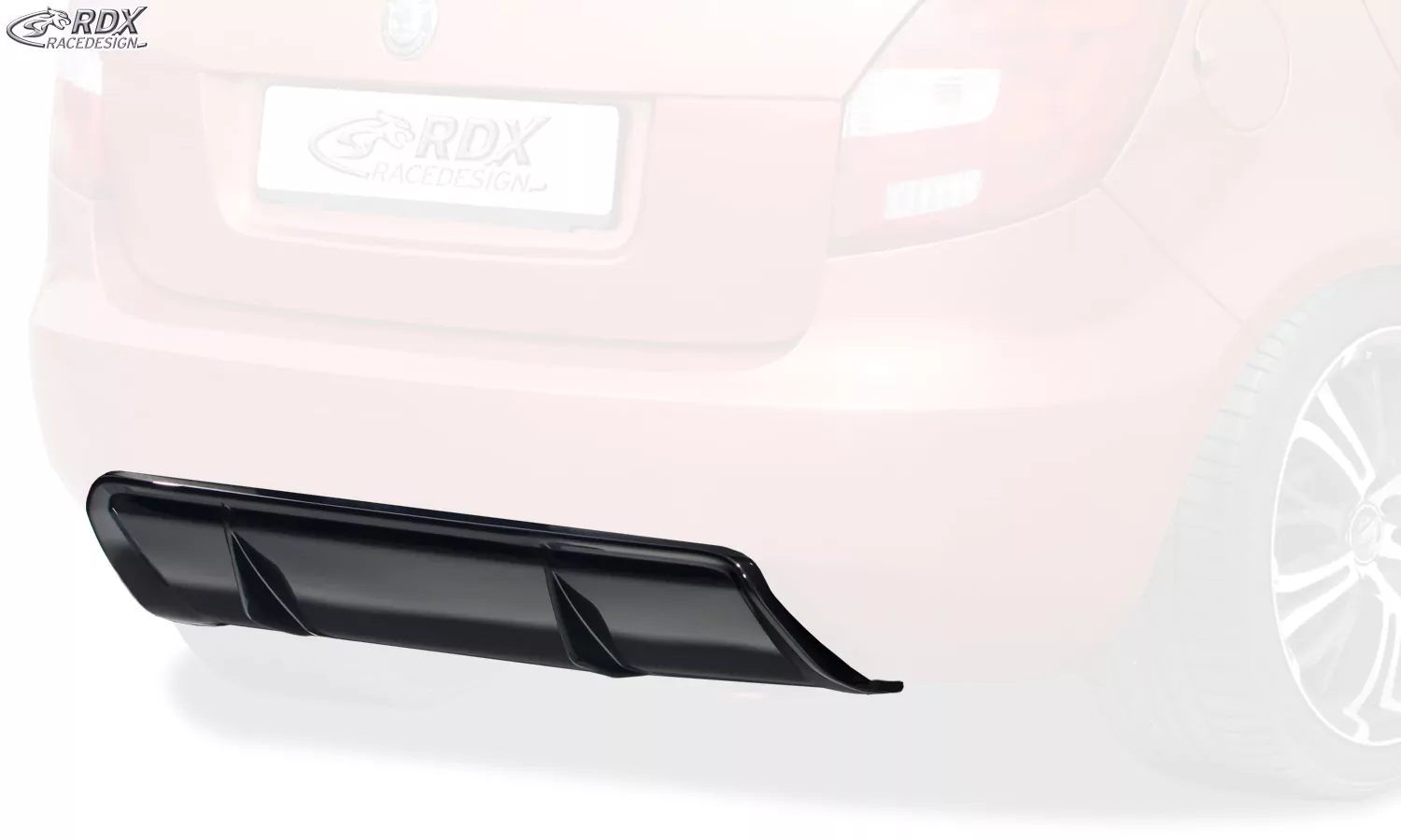 RDX Heckansatz für SKODA Fabia 2 Typ 5J (-2010 & Facelift 2010+) Diffusor Heckblende Heckdiffusor