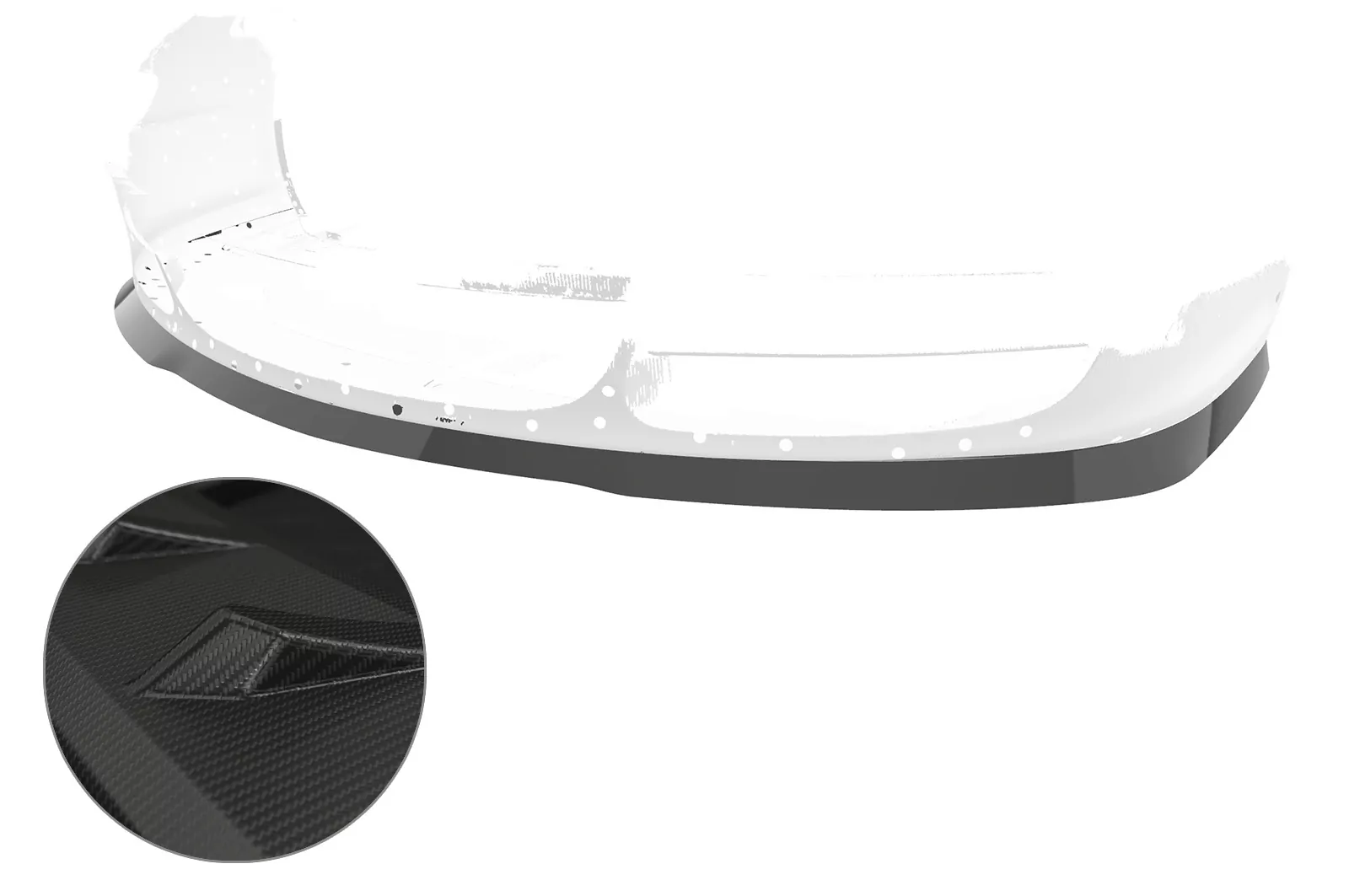 Cup-Spoilerlippe für Porsche 911/997 CSL114-M Carbon Look (matt)