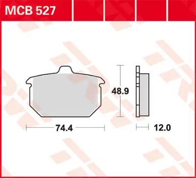 TRW Lucas Bremsbelag MCB527 mit ABE