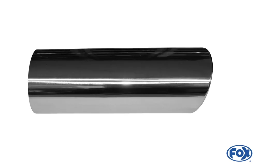 Anschweißendrohr Typ 33  129x106 mm / Länge: 300 mm  - oval / eingerollt / 19° abgeschrägt / mit Absorber