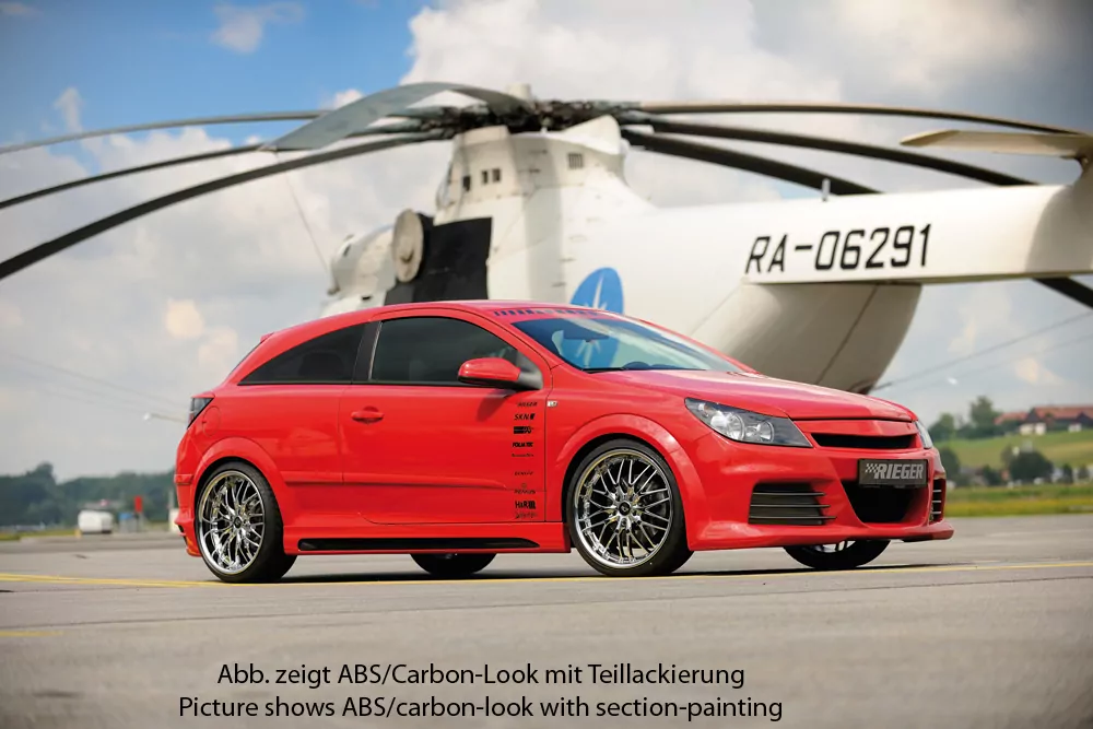 Rieger Seitenschweller rechts  carbon look für Opel Astra H Twin-Top Cabrio