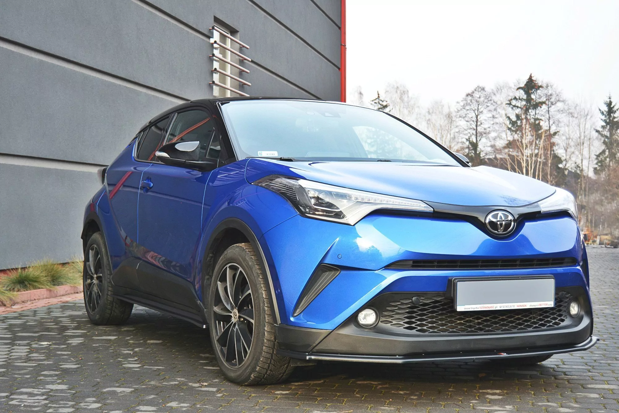 Front Ansatz Passend Für V.1 Passend Für TOYOTA C-HR  Schwarz Hochglanz Schwarz Hochglanz