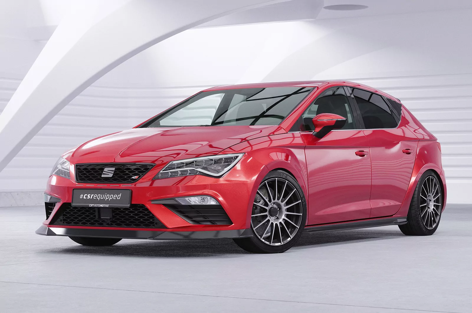 Seitenscheibenblenden für Seat Leon 3 (Typ 5F) 5-Türer SSB015 Schwarz Strukturiert