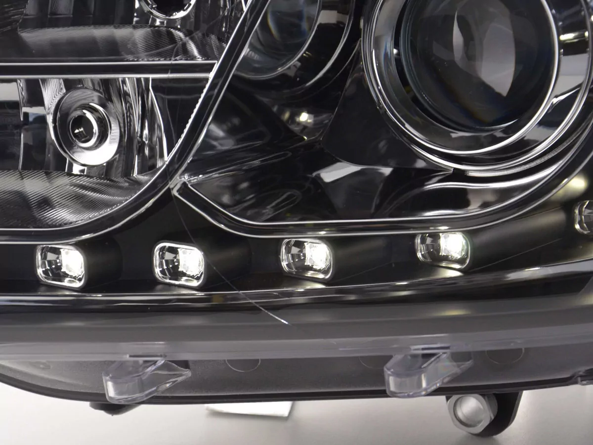 Scheinwerfer Set Daylight LED Tagfahrlicht VW Bus T5  ab 2010 schwarz