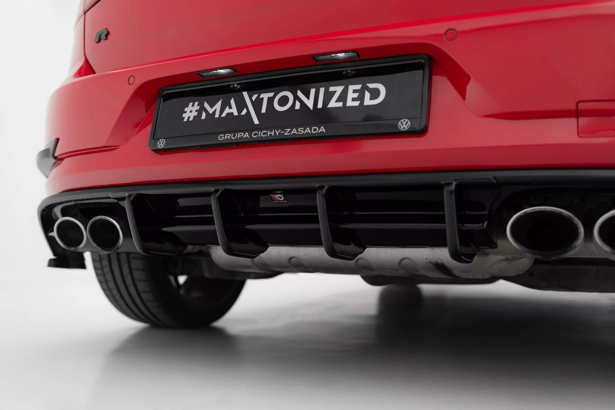 Diffusor Heck Ansatz Für Volkswagen Golf R Hatchback R Mk7 Facelift Schwarz Hochglanz