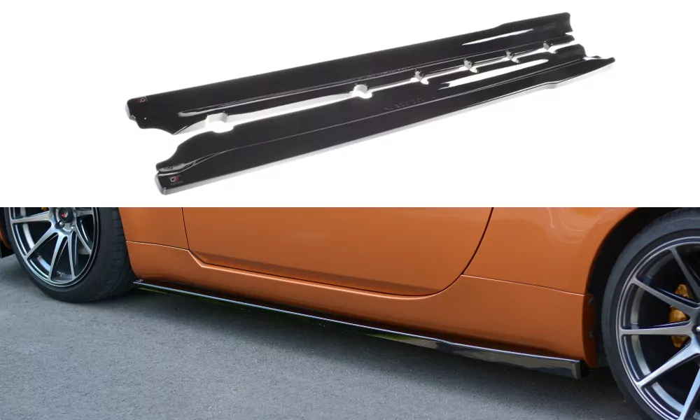 Seitenschweller Ansatz Passend Für Passend Für NISSAN 350Z Schwarz Hochglanz Schwarz Hochglanz