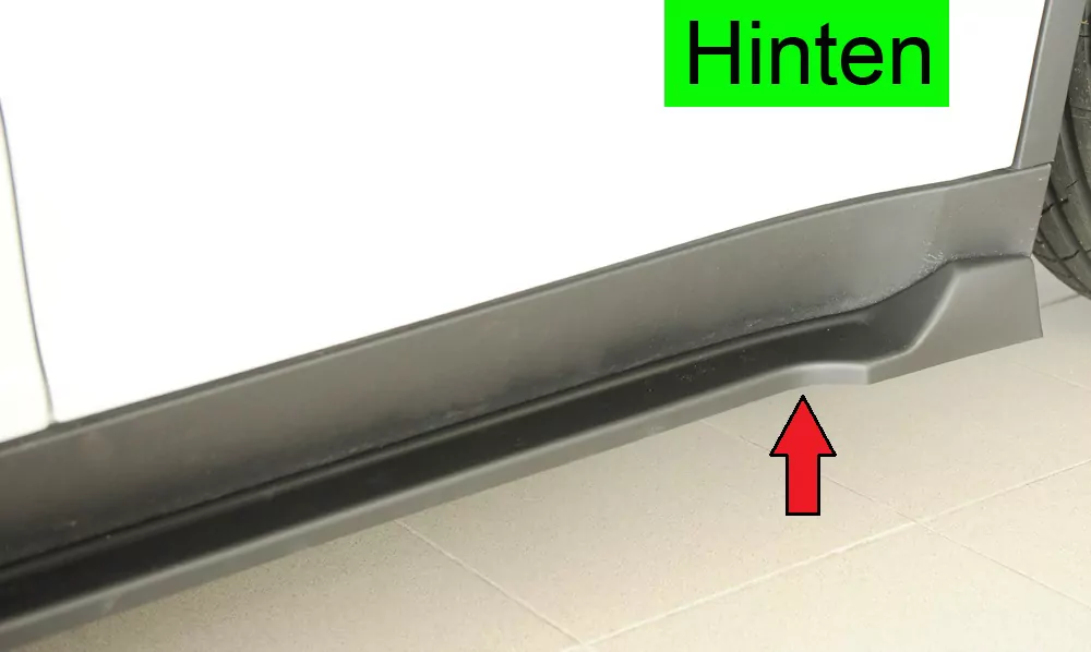 Rieger Seitenschweller links ansatz matt schwarz für Tesla Model Y  (003)  03.20-