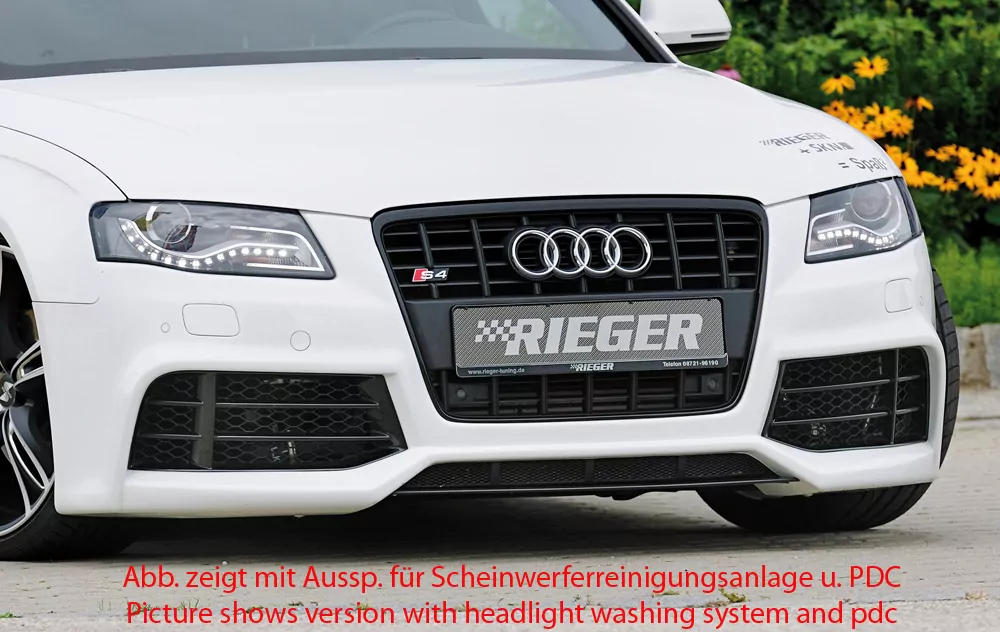 Rieger Spoilerstoßstange für Audi A4 S4 (B8/B81) - Avant 11.08-12.11 (bis Facelift) carbon optik
