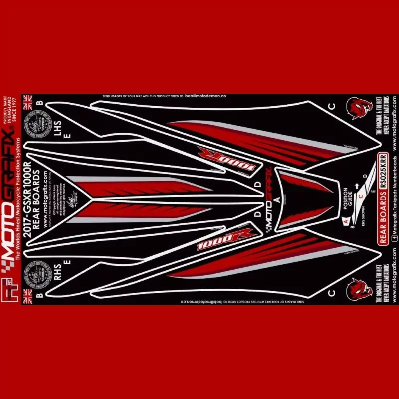 Motografix Steinschlagschutz hinten Suzuki GSX-R 1000/R 2017- RS025KKR