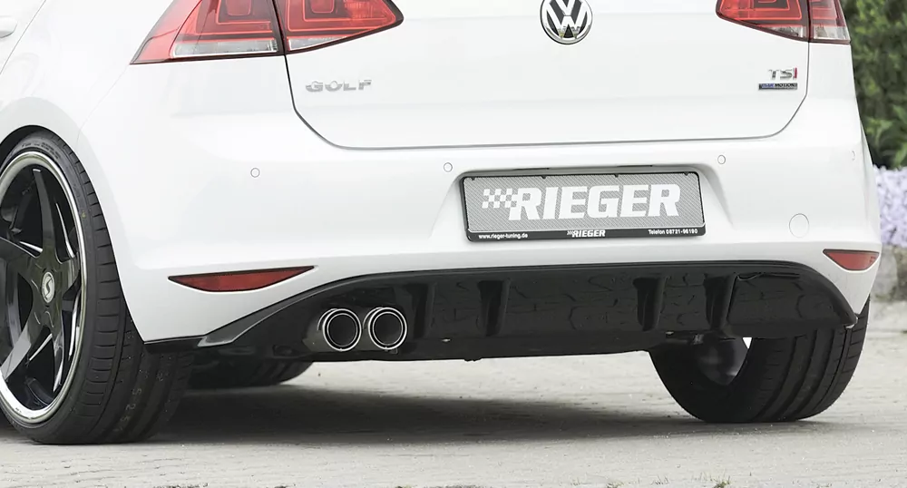 Rieger Heckeinsatz für VW Golf 7 - 3-tür. 10.12-12.16 (bis Facelift) schwarz glanz