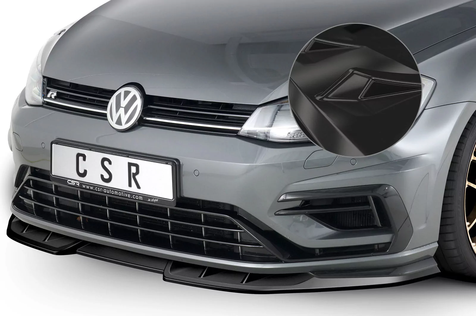 Cup-Spoilerlippe mit ABE für VW Golf 7 R Glossy (schwarz hochglanz)