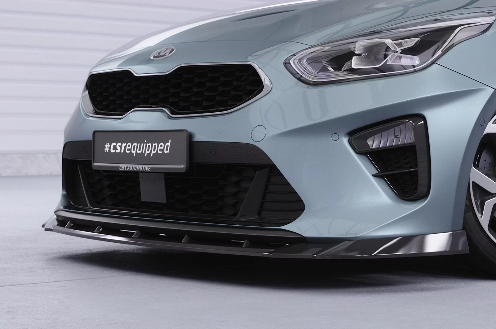 Cup-Spoilerlippe mit ABE für Kia Ceed (CD) CSL643 Schwarz Strukturiert