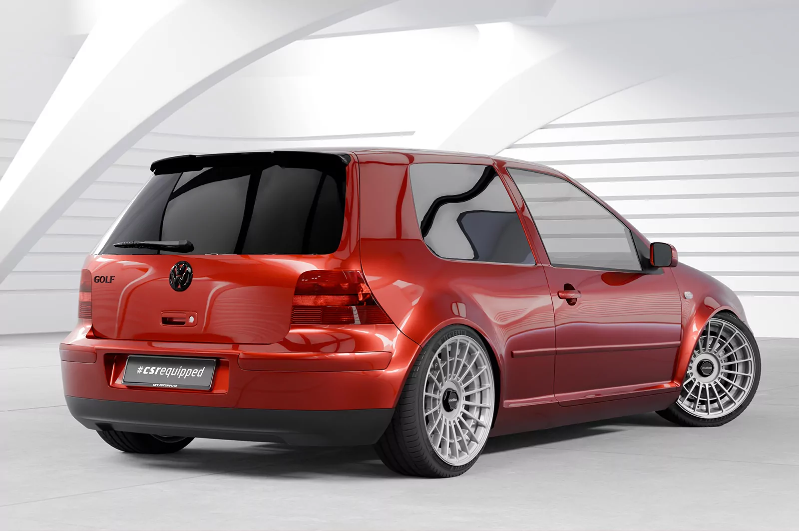 Heckflügel mit ABE für VW Golf 4 (Typ 1J) HF692 Strukturiert (schwarz matt)